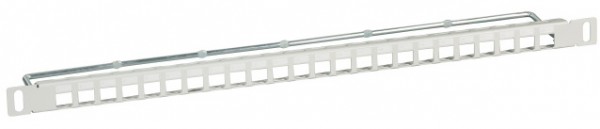 Keystone, Modulträger, 19&quot;Patchpanel für 24xTP-Modul; 0,5HE, Schwarz