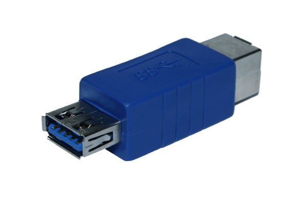 Kabel USB, zbh. Adapter, A(Bu) =&gt; B(Bu), USB3.0, blau,