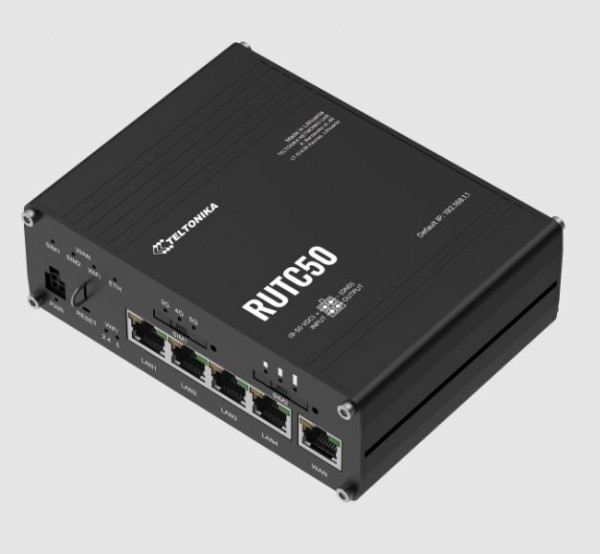 Teltonika · RUTC 50 5G Router &amp; Poynting · A-MIMO-0004-V1-17 · Multifunktionsantenne BUNDLE
