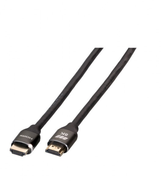 Kabel Video HDMI 2.1, ST/ST, 1,0m, Ultra HQ 8K*4K @60hz, Premium Aluminium Stecker,