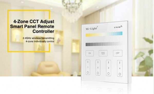 Synergy 21 LED remote smart panel dual white (CCT) 4-zones *Milight/Miboxer*
