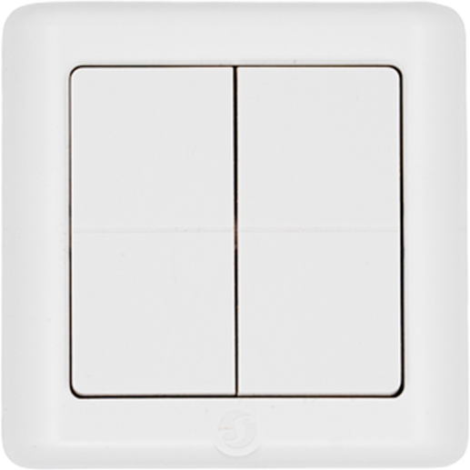 Shelly · Plug &amp; Play · "BLU Wall Switch 4 ZB DK" · Wandtaster · 4-fach · 16 Aktionen · Weiß