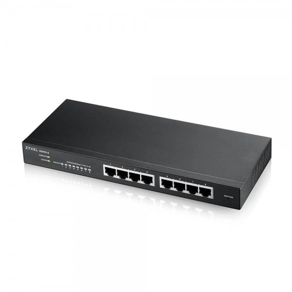 Zyxel Switch smart managed Layer2 8 Port • 8x 1 GbE • Desktop • Lüfterlos • NebulaFlex • GS1915-8