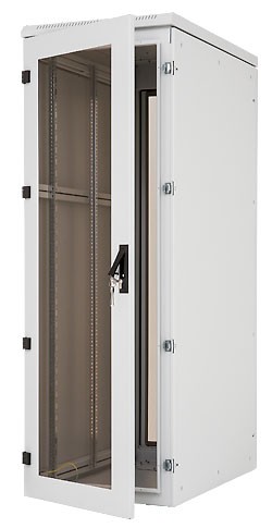 Triton 19&quot;Schrank 27HE, B600/T1100, Lichtgrau, IP54, Dreipunktschließung,