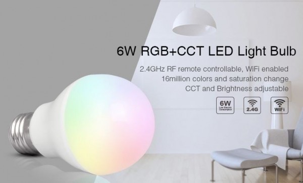 Synergy 21 LED Retrofit E27 6W RGB-WW lamp with RF and WLAN *Milight/Miboxer*