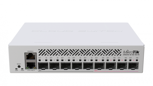 MikroTik Cloud Router Switch CRS310-1G-5S-4S+IN, 4x SFP+, 5x SFP, 1x RJ45 Gigabit