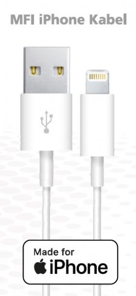 Synergy 21 Consumer USB cable Lightning MFI i Phone cable white *ALLTRAVEL*