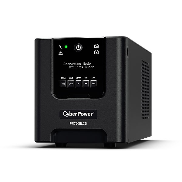 CyberPower USV, PR Tower-Serie, 750VA/675W, Line-Interactive, reiner Sinus, LCD, USB/RS232, incl. SNMP-Karte RMCARD205,** 2 Anlagen zum Sonderpreis *