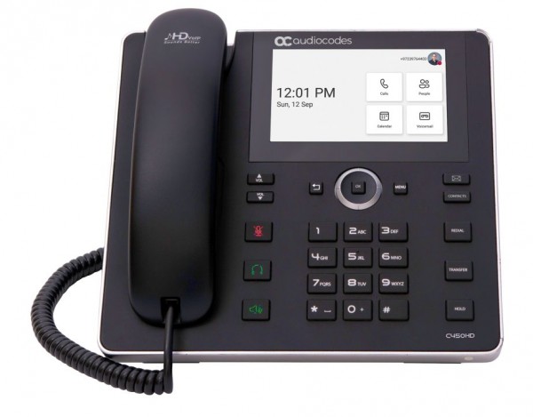 AudioCodes IPC450HD IP-Phone PoE GbE with integrated BT, Dual Band Wi-Fi and an external power supply black