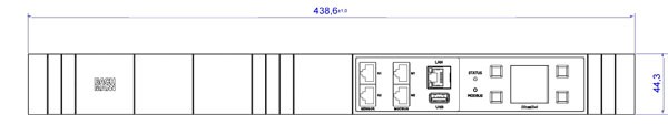 Bachmann PDU, Steckdosen, 8xDosen(C13)-&gt; 1ph Zuleitung 3m, 16A, mit Stecker CEE 16A blau, BN7000