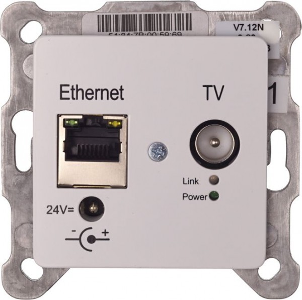 ALLNET Point-to-Point Coax 8 Port Master Chassis/Amplifier EOC 100 zbh. EOC G.hn flush-mounted box/through box "ALL-GHN108S-100-UP socket