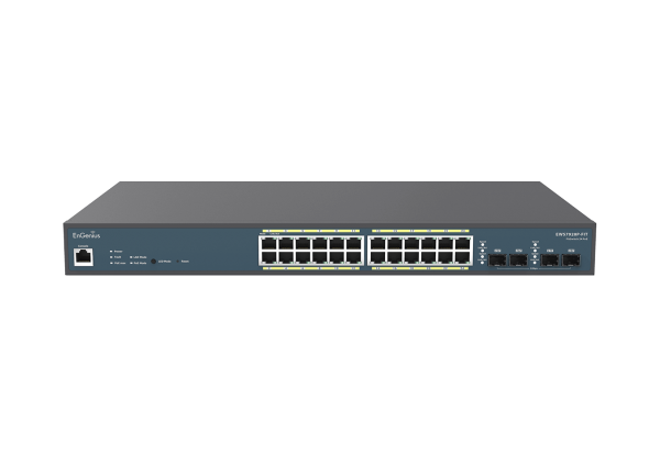 EnGenius Switch full managed Layer 2+ 28 Port • 24x 1 GbE • PoE Budget 240W • 24x PoE at • 4x SFP • 19" • EWS7928P-FIT • FitCon/FitXpress