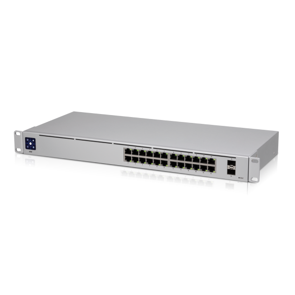 Ubiquiti Switch smart managed Layer2 26 Port • 24x GbE • 2x SFP • 19" • Lüfterlos • UniFi • USW-24