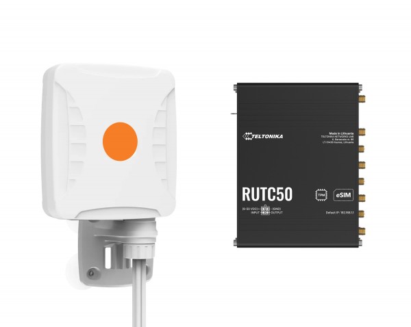 Teltonika · Router · RUTC50 · 5G Modem Router WiFi6 &amp; Poynting · A-XPOL-0001-V2-41 · Cross Polarised · 5G BUNDLE