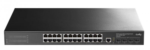 Cudy 24-Port Layer 3 Managed Gigabit Switch with 4 10G SFP Slots, GS5024S4