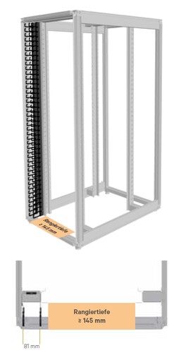 Vertiv(Knürr) zub. Kabelmanagment vertikal 47HE MIR2, Lichtgrau,