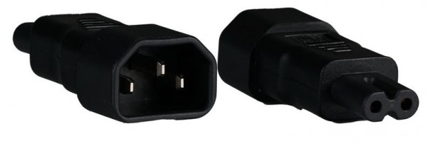 Netzkabel 230V Adapter C14-Stecker -> C7-Buchse EURO8