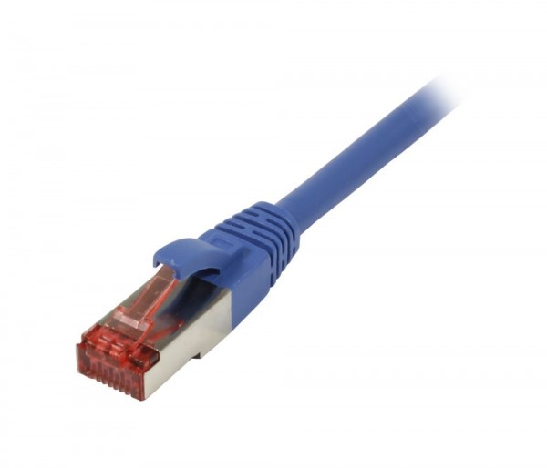 Patchkabel RJ45, CAT6 250Mhz, 1.5m blau, S-STP(S/FTP),TPE/LSZH(Superflex), Synergy 21,