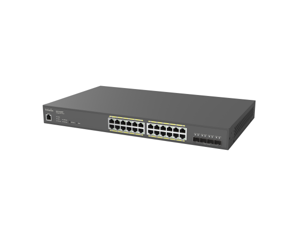 EnGenius Switch full managed Layer2+ 28 Port • 24x 1 GbE • PoE Budget 410W • 24x PoE at • 4x SFP+ • 19&quot; • ECS1528FP • EnGenius Cloud