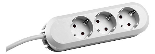 Bachmann Tischsteckdose, 3xDosen(CEE7)->Stecker(CEE7), 5m, weiss, Smart,