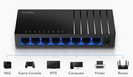 Cudy 8-Port Gigabit Desktop Switch, GS108D