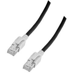 Patchkabel RJ45, VC LED, CAT6A 500Mhz,10m, schwarz, LED in den Steckern!