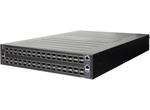 EdgeCore Switch full manged 64 Port • 64 x 400G QSFP-DD • 19" 2 HE • Datacenter Switch • Front-to back • DCS520 • 9736-64D-O-AC-F