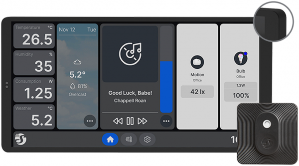 Shelly · Unterputz · "Shelly Wall Display X2 Black + Blu H&amp;T Black" · Android · WLAN · black