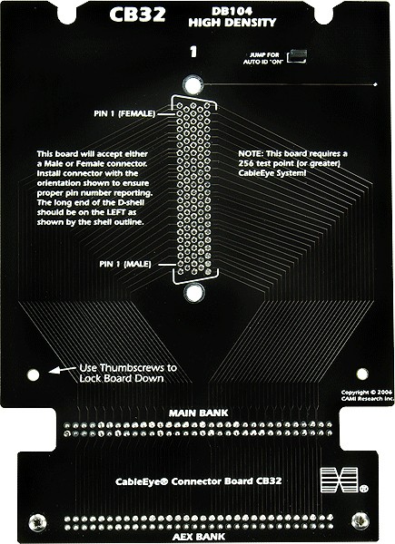 CableEye 762 / CB32 interface board (DB104 Connectors)