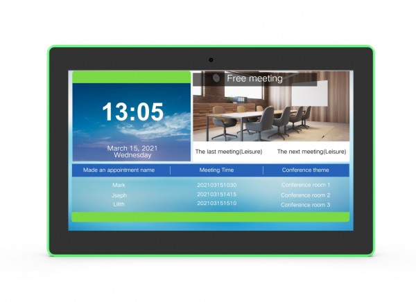 ALLNET meeting room RGB LED tablet 15 inch RK3399 Android 10 and NFC/RFID black