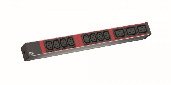 ALLNET 19&quot;zbh. Steckdosenleiste, 8xKaltgeräte(C13)+3xC19-&gt;Stecker(C20), Bachmann