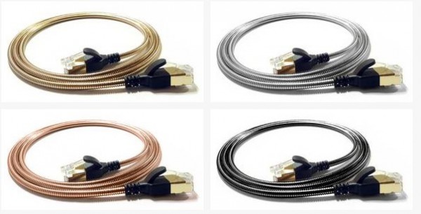 wantecWire armored, FTP CAT6a, 3,8mm, silber, Länge 5,0m