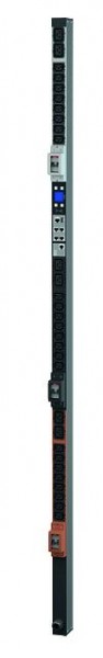 Bachmann PDU, Steckdosen, 24xDosen(C13)+ 6xC19 -&gt; Zuleitung 3m, 16A, mit Stecker CEE 3P 16A rot, BN3500