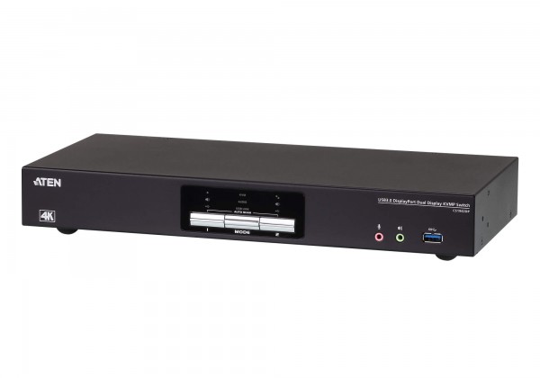 Aten KVM-Switch 2/2-fach Audio/DP/USB, Dual-Port, Display Port