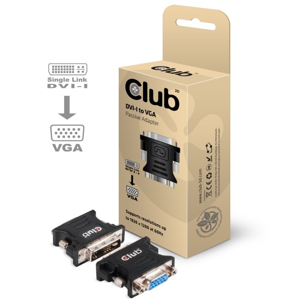 Adapter DVI-I =&gt; VGA *Club3D* passiv
