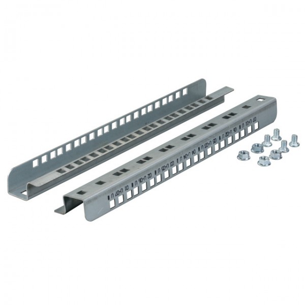 Wandgehäuse 19&quot;, IP55, zbh. Montageschienen Senkrecht 7HE, 1Paar, für 6917XXIP55.2-Serie, Lichtgrau,