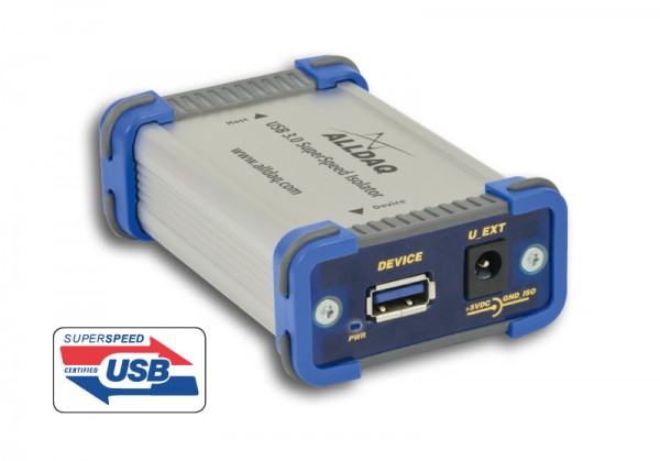 ALLDAQ ADQ-USB 3.0-ISO-with Power Supply Unit (EU) / USB 3.0 SuperSpeed isolator up to 1kV, incl. matching 5V plug-in power supply EU variant