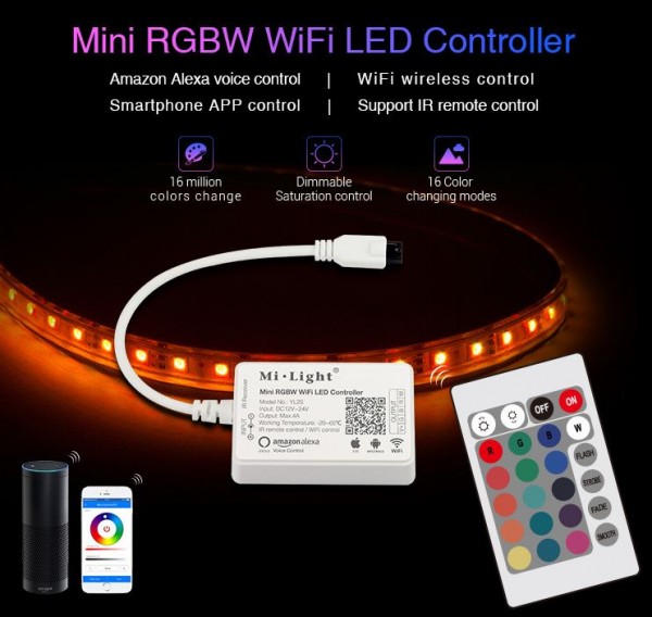 Synergy 21 LED controller mini RGBW WiFi *Milight/Miboxer* Alexa series