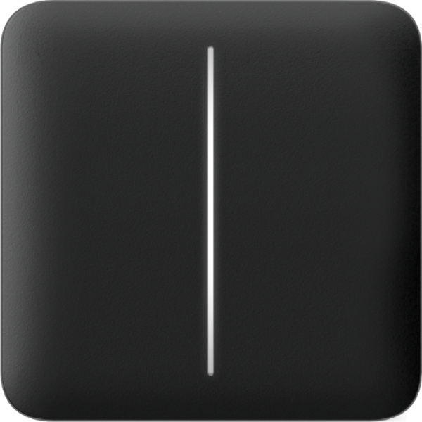 Ajax Homeautomation Zubehör LightSwitch SoloButton (2-gang) horizontal *schwarz*