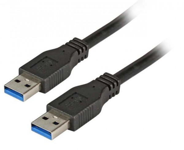 Kabel USB3.0, 1.8m, A(St)/A(St), schwarz, Premium,