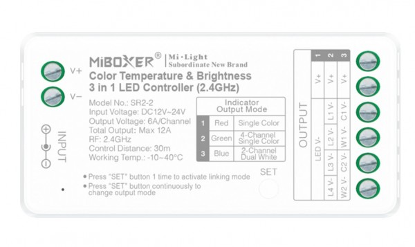 Synergy 21 LED Controller 3in1 (RGB/RGB-W/RGB+CCT) DC12/24V *Milight/Miboxer*