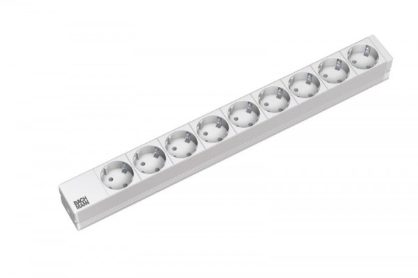 ALLNET 19&quot;zbh. Steckdosenleiste, 9xDosen(CEE7)-&gt;Stecker(CEE7), Bachmann,