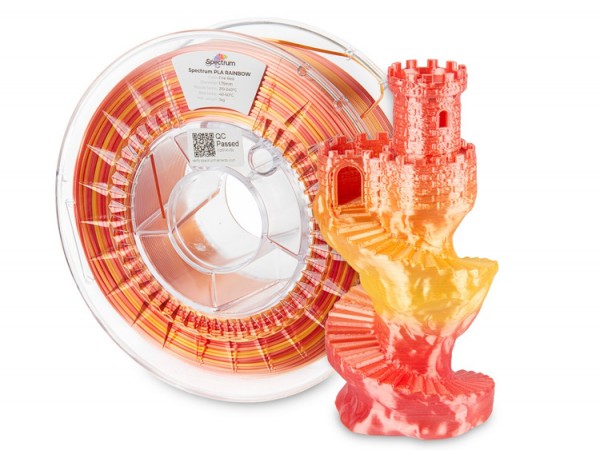 Filament Spectrum · PLA SILK Rainbow · FIRE RED · 1.75mm · 1kg