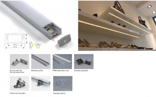 Synergy 21 LED U-profile 200cm, ALU002-R white