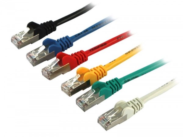 Patchkabel RJ45, CAT5e 100Mhz, 7.5m gelb, FTP(F/UTP), Synergy 21,