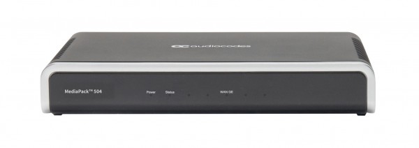 Audiocodes MediaPack 504 analog VoIP gateway with 2 FXS Voice Interfaces with software upgradable option to 4 FXS, redirect service ed