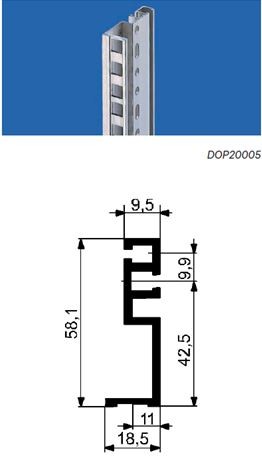 Vertiv(Knürr), 19"Profil+Lochraster 15HE
