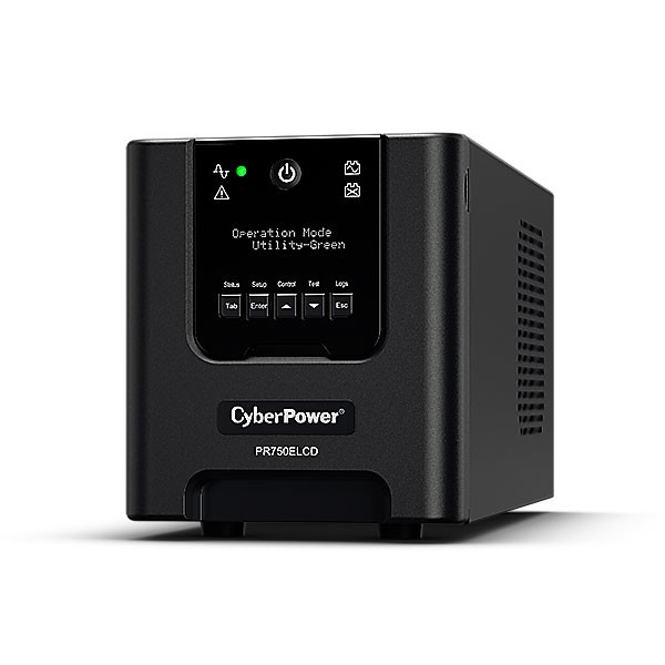 CyberPower USV, PR Tower-Serie, 750VA/675W, Line-Interactive, reiner Sinus, LCD, USB/RS232, incl. SNMP-Karte RMCARD205,