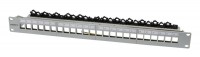 Keystone, Modulträger, 19"Patchpanel für 24xTP-Modul,  1HE(t 94mm), Lichtgrau, V4 mit Kabelklemme, Synergy 21, Keystone, Modulträger, 19"Patchpanel für 24xTP-Modul,  1HE(t 94mm), Lichtgrau, V4 mit Kabelklemme, Synergy 21,