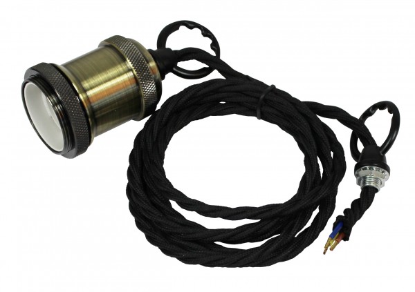 Synergy 21 E27 BIG-LED socket 2 copper with chain